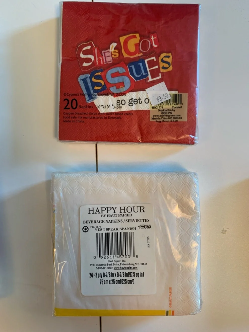 8 Packs of Holiday & Humor Cocktail Napkins